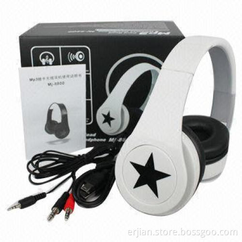 High bass stereo headphone with USB charging cable